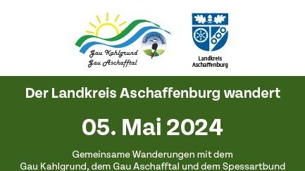 Plakat "Der Landkreis Aschaffenburg wandert"